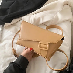 Green Leather Shoulder Bag For Women Waist Pocket Small Purses And Handbags