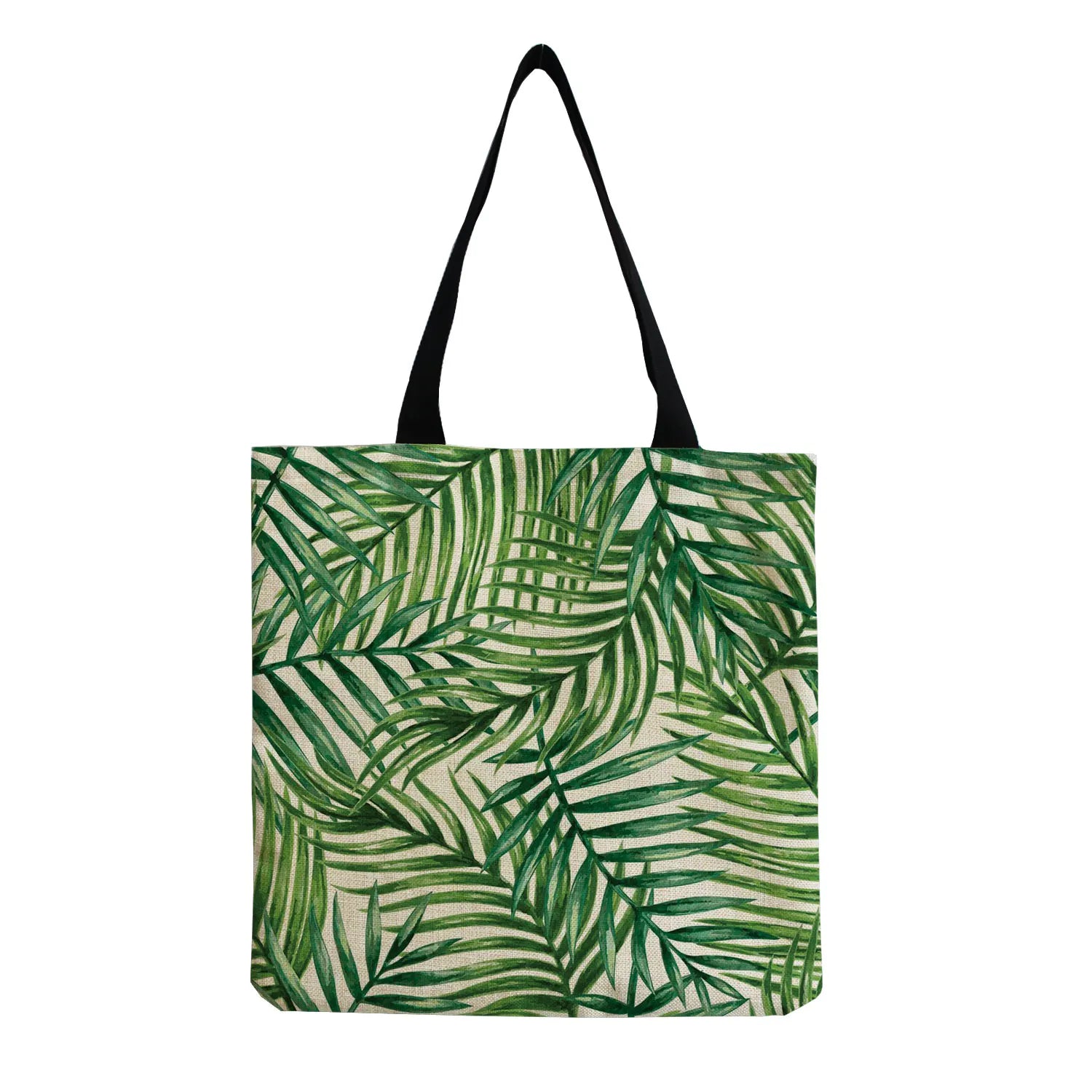 Green Leaves Plant Printed Handbags Travel Women Shoulder Bag