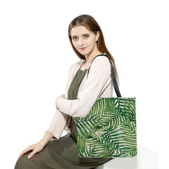 Green Leaves Plant Printed Handbags Travel Women Shoulder Bag