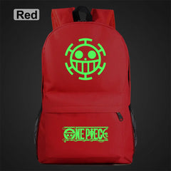 Green Luminous Cartoon One Piece Boy Girl School Bag Women Bag Pack