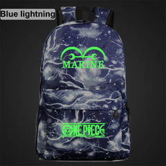 Green Luminous Cartoon One Piece Boy Girl School Bag Women Bag Pack