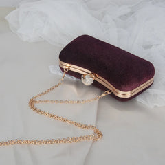 Green Shoulder Handbags for Women Flannel Clutch Purse Party Wallets