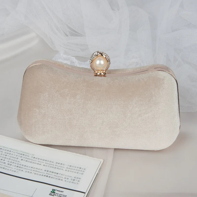 Green Shoulder Handbags for Women Flannel Clutch Purse Party Wallets