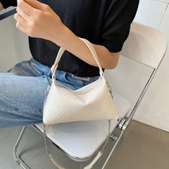 Green Weave Tote Bag Summer PU Leather Women's Handbag