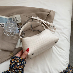 Green Weave Tote Bag Summer PU Leather Women's Handbag