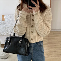 Green Women's Tote Bag PU Leather Handbag Large Capacity Casual Shopper Bolso
