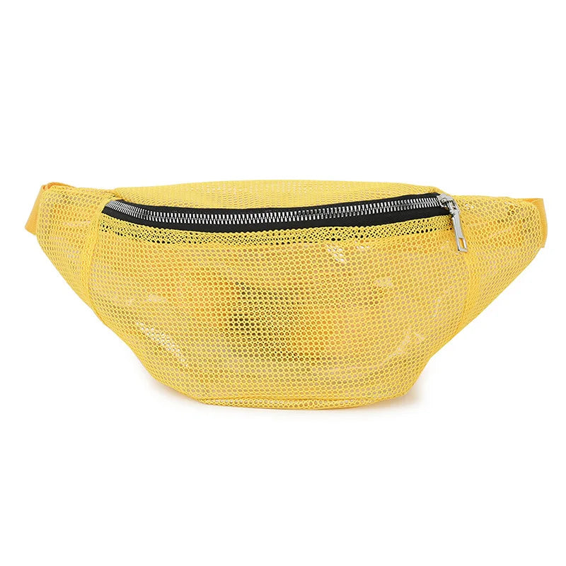 Grid Waist Bag Banana Bag Ultra-Thin Fanny Pack