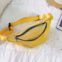 Grid Waist Bag Banana Bag Ultra-Thin Fanny Pack