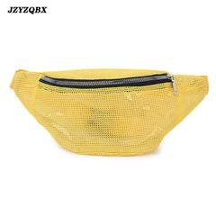 Grid Waist Bag Banana Bag Ultra-Thin Fanny Pack