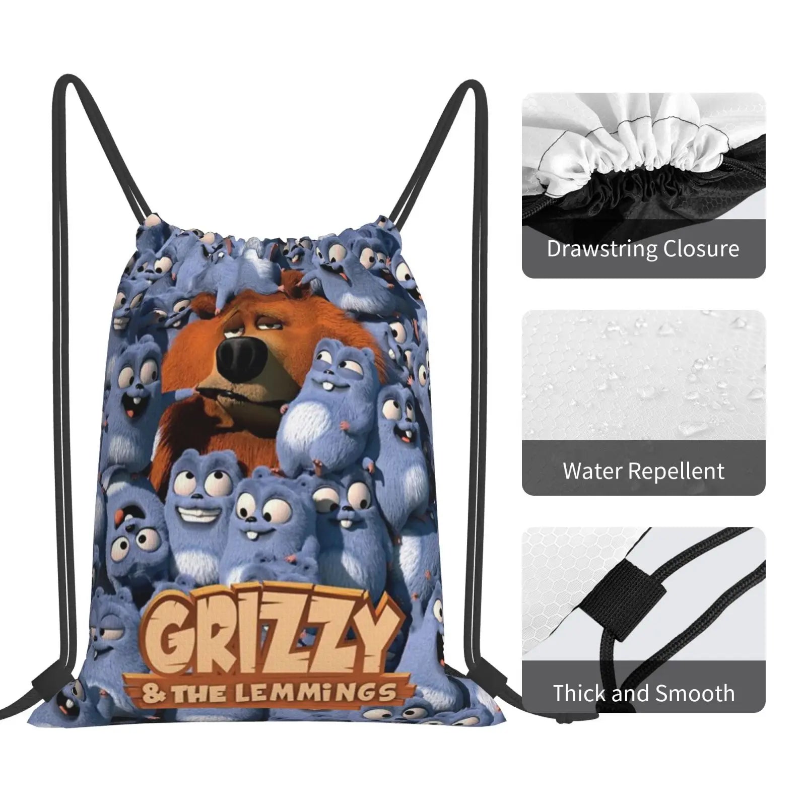 Grizzy And The Lemmings 1 Backpacks Cord Bag Women'S Bags Bag Bags Women Pouch D