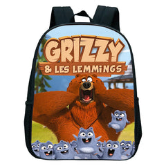 Grizzy And The Lemmings Kindergarten Backpack Girls Boys Bookbag