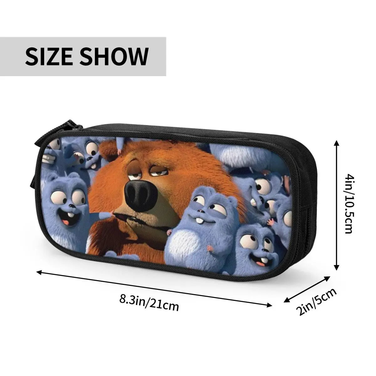 Grizzy Pen Box Anime Zipper Pencil Bag Student Stationery Gift