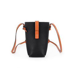 100% Leather Mobile Phone Bag Mini Messenger Bag Women Casual Style
