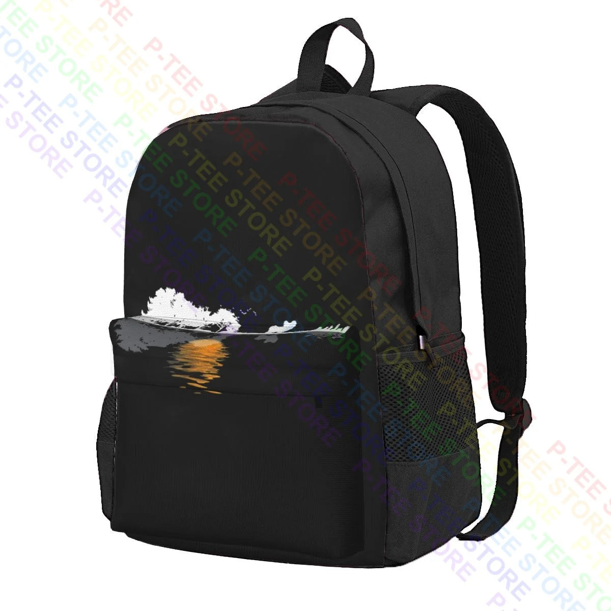 Guitar Lake Shadow Lover Papillion Dog Backpack