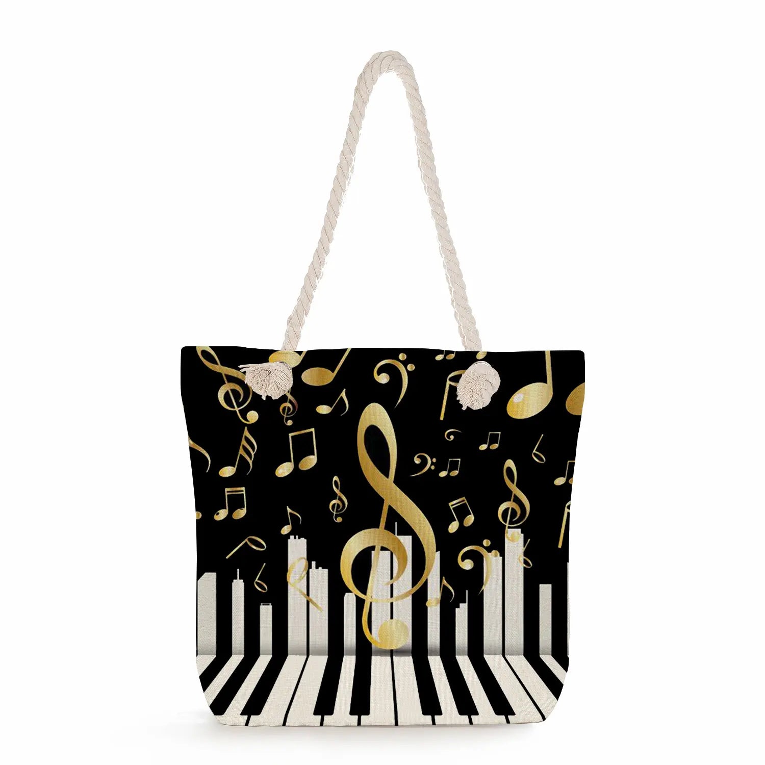 Musical Note Print Shoulder Bag for Women