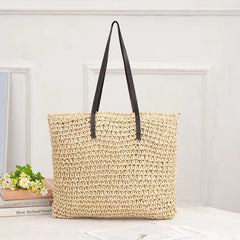 Straw Weave Beach Bags for Women Knitting Summer Holiday Large Capacity Handbags