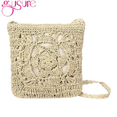 Bohemian Woven Hollow Out Beach Bag Women Crochet Fringed Straw Bags