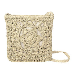 Bohemian Woven Hollow Out Beach Bag Women Crochet Fringed Straw Bags