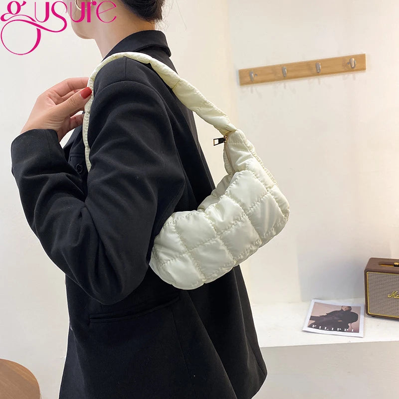 Space Cotton Padded Bag Women Small Handbag Dumpling Clutch Bag