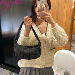 Space Cotton Padded Bag Women Small Handbag Dumpling Clutch Bag