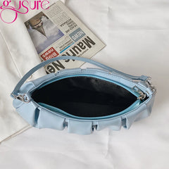 Cloud Fold Shoulder Bag Underarm French Small Handbag Purse Female