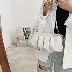 Cloud Fold Shoulder Bag Underarm French Small Handbag Purse Female