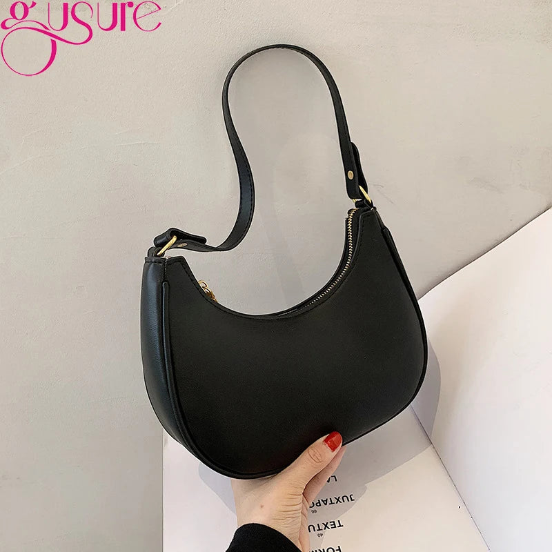 Large Capacity Crossbody Bag PU Leather Shoulder Hobo Bag