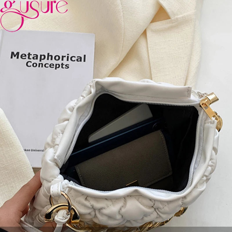 Hobos Bag Chain Clutch Purse Handbag Women Small Totes Armpit