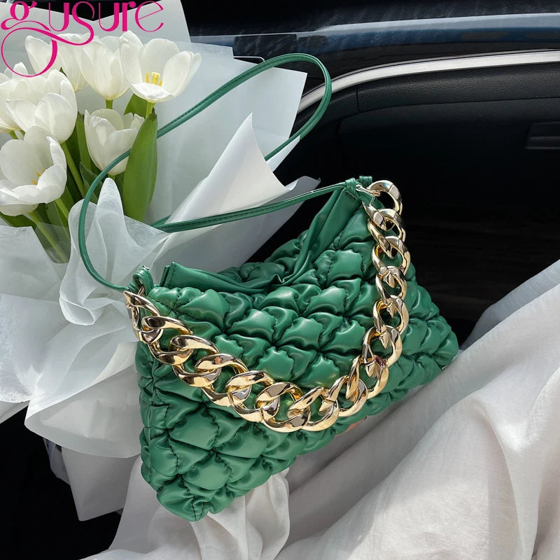 Hobos Bag Chain Clutch Purse Handbag Women Small Totes Armpit