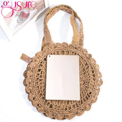 Large Capacity Round Women Beach Bags for Travel Handbags