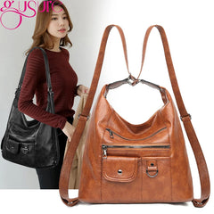 Large Capacity Women Shoulder Hobo Bag Soft PU Leather Handbag Tote Purse