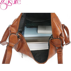 Large Capacity Women Shoulder Hobo Bag Soft PU Leather Handbag Tote Purse