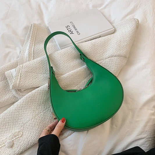 Armpit Shoulder Bag Moon Travel Shopper Totes Women PU Leather Hobo Bag