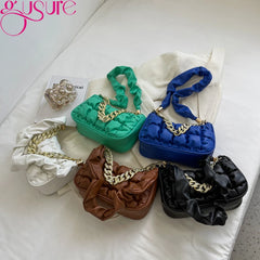 Quilted PU Leather Shoulder Bag for Women
