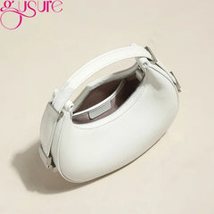 Half Moon Underarm Shoulder Bag Small Clutch Handbag For Women