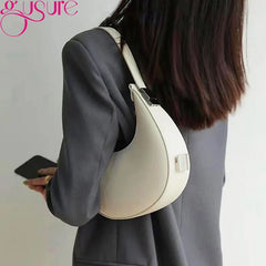 Half Moon Underarm Shoulder Bag Small Clutch Handbag For Women