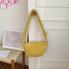 Winter Shoulder Bag Women Small Hobos Bag Clutch Underarm Bags