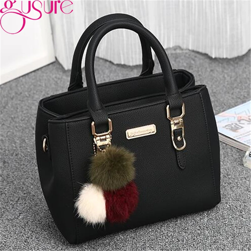 Women Top-handle Bags High PU Leather Shoulder Bag Female Crossbody Bags