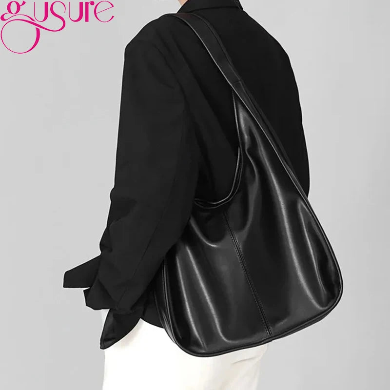 Retro Women Shoulder Bag Pu Leather Underarm Hobo Bags For Women
