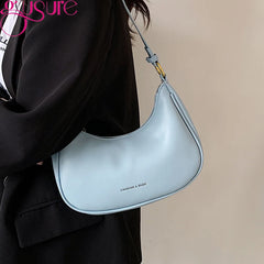Small PU Leather Shoulder Bag for Women, Casual Vintage Underarm Handbag