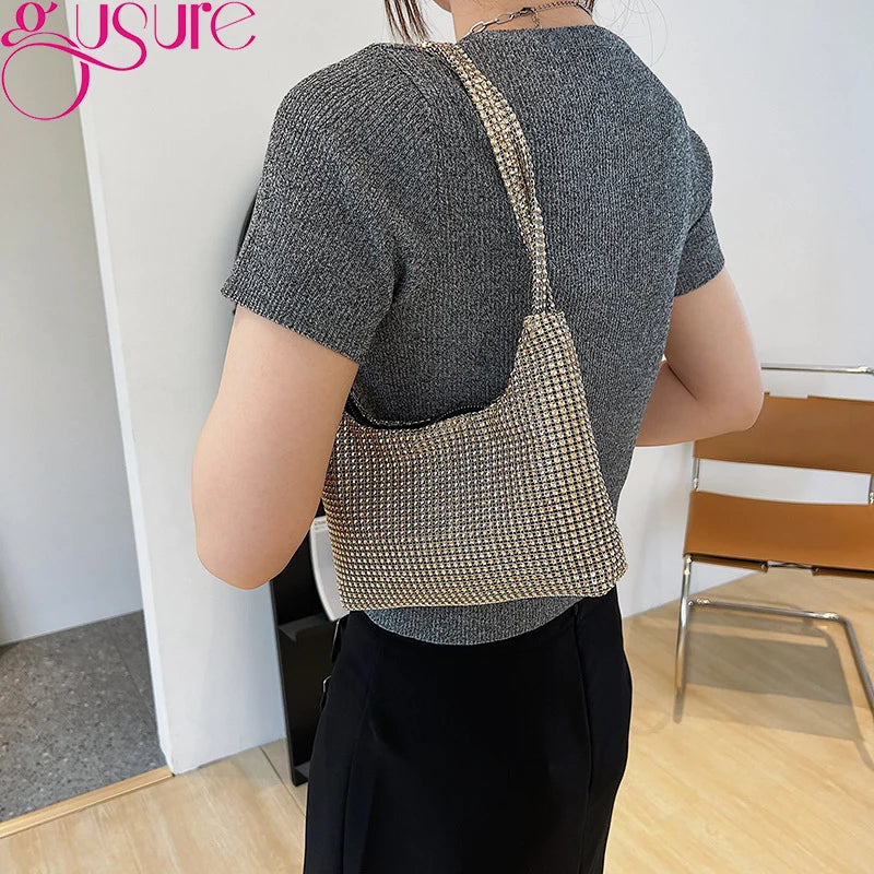 Women's Rhinestone Underarm Shoulder Bag