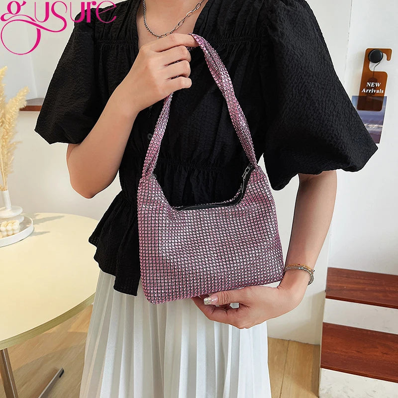 Women's Rhinestone Underarm Shoulder Bag