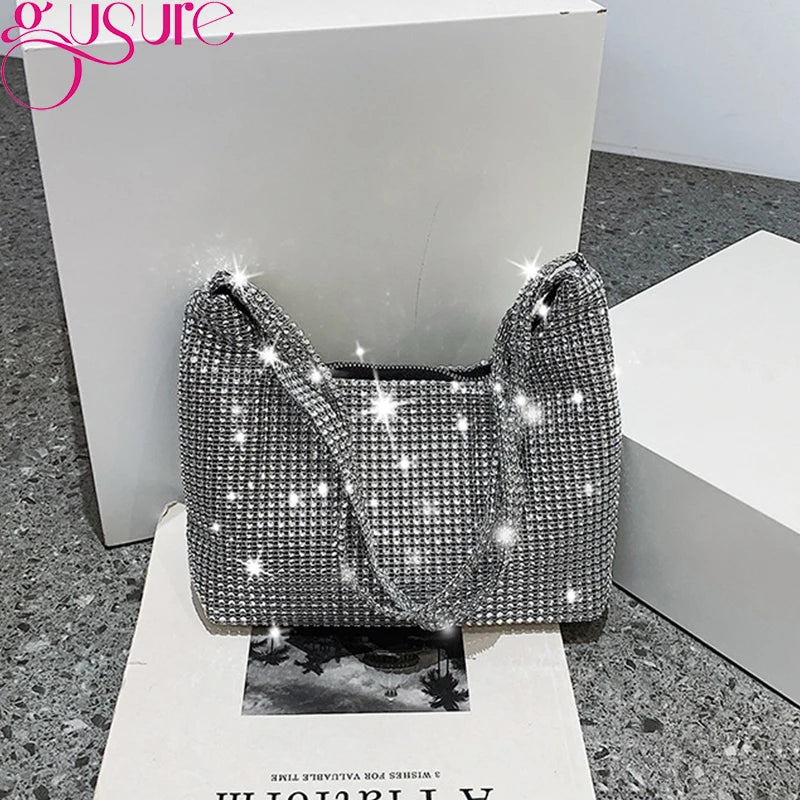 Women's Rhinestone Underarm Shoulder Bag