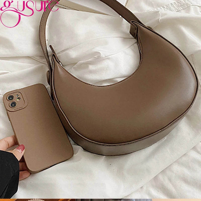 Underarm Shoulder Bag Shipper Tote Bags for Women PU Leather Hobo Bag