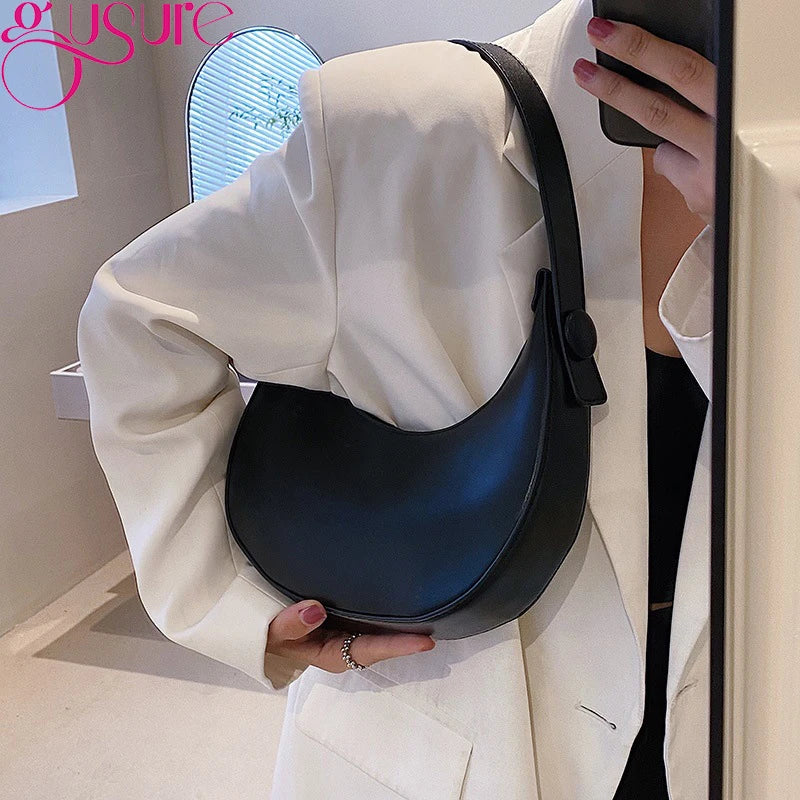 Underarm Shoulder Bag Shipper Tote Bags for Women PU Leather Hobo Bag