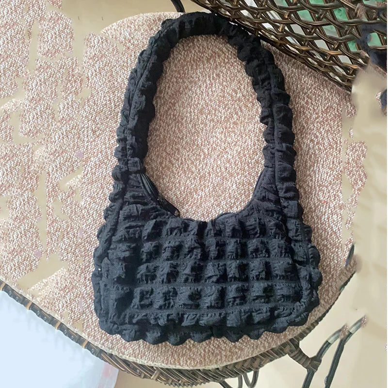 Quilted Underarm Shoulder Bag for Women Small Handbag Purse