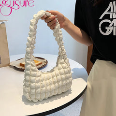 Quilted Underarm Shoulder Bag for Women Small Handbag Purse