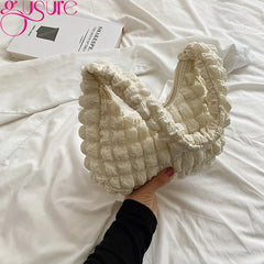 Quilted Underarm Shoulder Bag for Women Small Handbag Purse