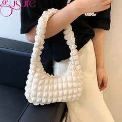 Quilted Underarm Shoulder Bag for Women Small Handbag Purse
