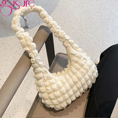 Quilted Underarm Shoulder Bag for Women Small Handbag Purse